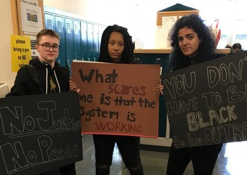 Students with posters