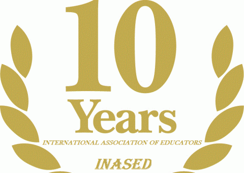 INASED 10-years badge graphic