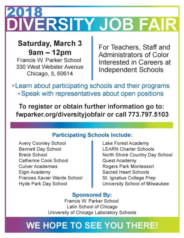 Diversity Job Fair Flyer of 2018